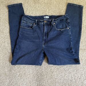 Good American Cropped Skinny Jeans Size 15‎ Classic Dark Wash